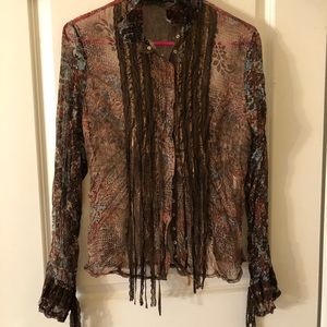 Like new!! See through Blouse!!